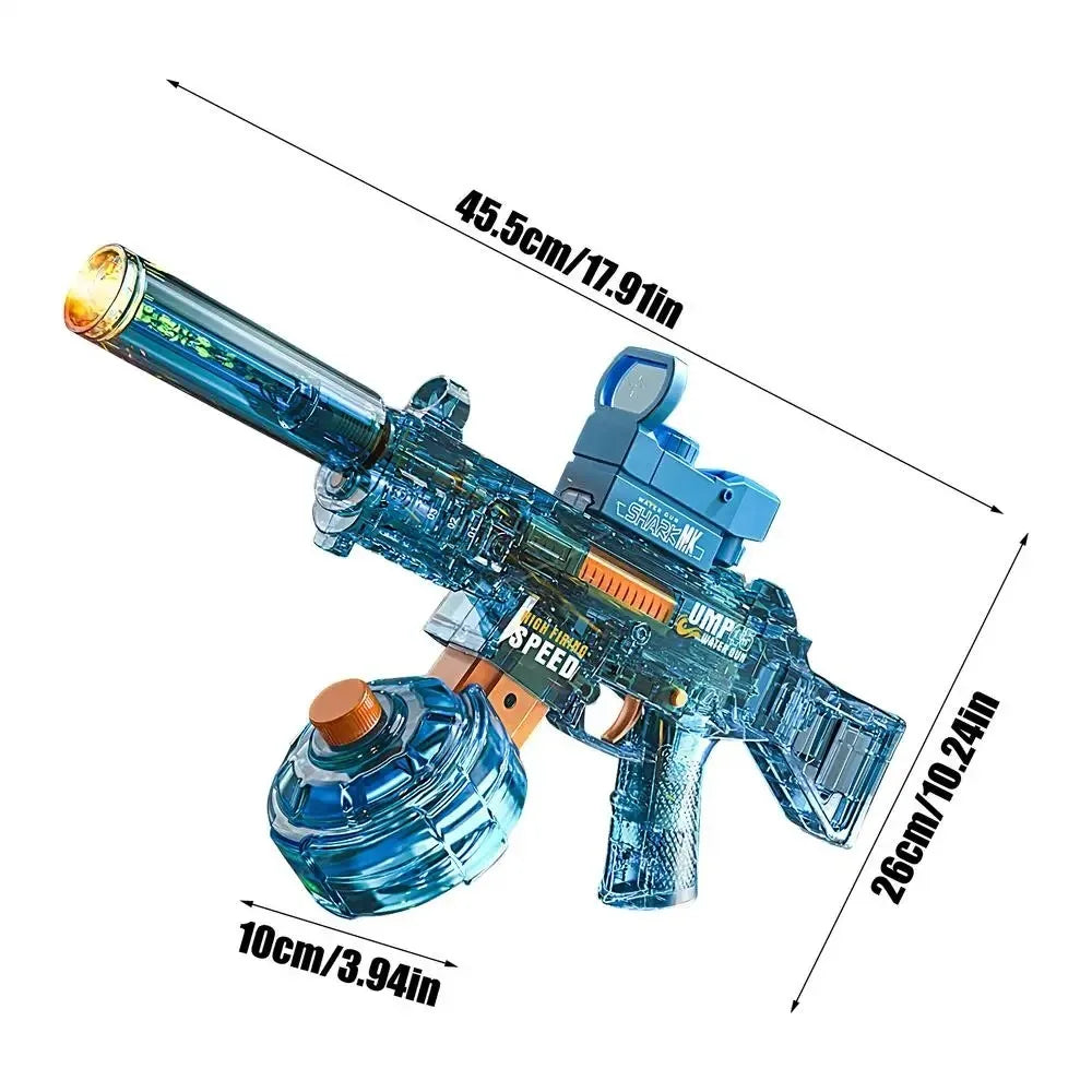 UMP45 Electric Water Gun Full Automatic Submachine with Light Large-Capacity Outdoor Beach Swimming Pool Shooting Game Kid Toy