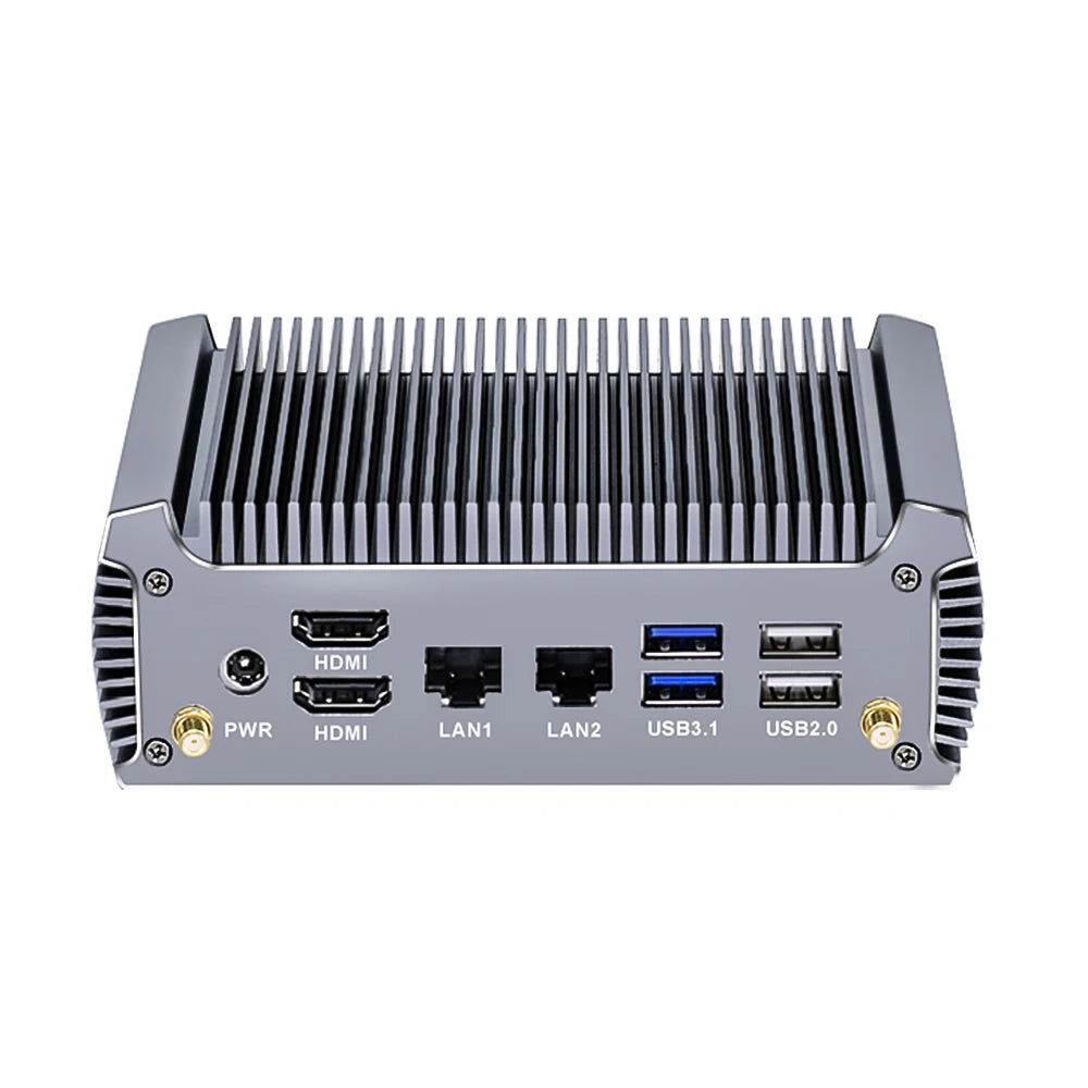 Topton Fanless Gaming Mini PC AMD Ryzen 7 7730U R9 4950U 5625U 4500U Office PC Dual LAN 2*HDMI NVMe DDR4 Firewall Computer WiFi6