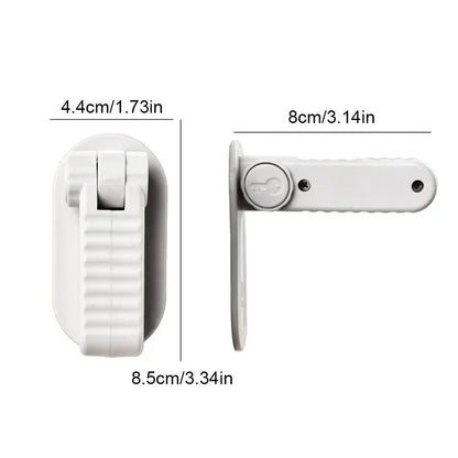 Universal Door Lever Lock Anti-Open Child Baby Safety Locks Punch-Free Multifunction Hidden Button Buckle for Home Security