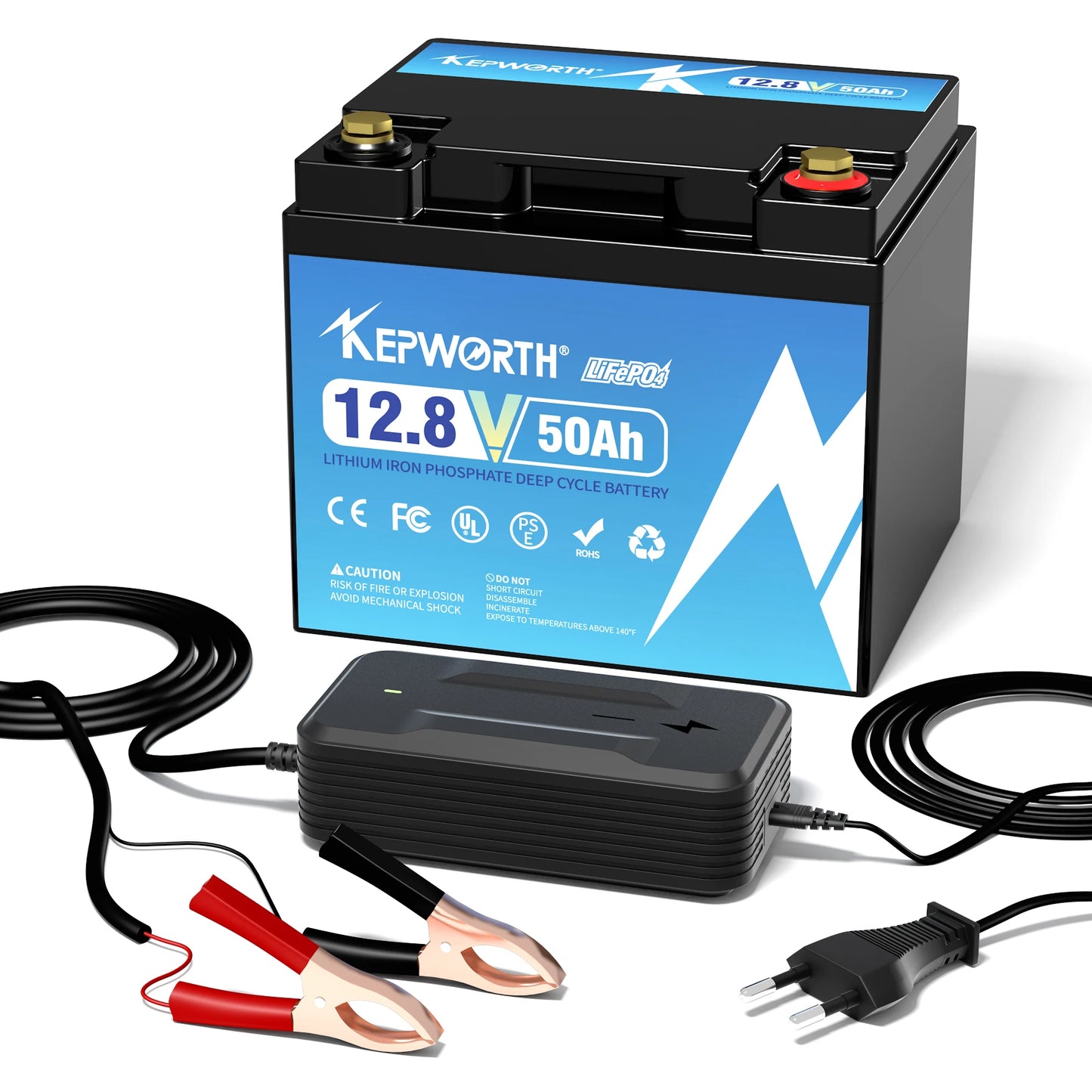 12V/24V LiFePO4 Battery with BMS - 30/50/100/120/135/300Ah for Golf Cart, Solar, RV, EV - Long Lifespan