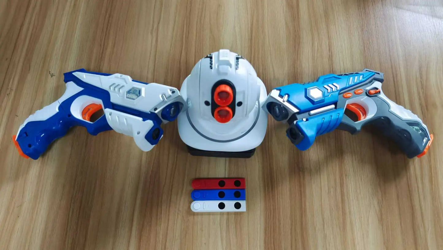 CSTAG Projector Shooting Game Guns Set New Kids Gifts Science&Imagination Toy For Boys Laser Tag Infrared Pistol Guns Game Toys