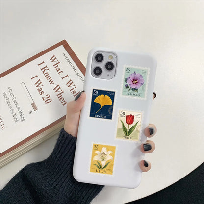 50PCS Plant Stamps Transparency Graffiti Stickers Creative Cartoon Decal Decoration Luggage Phone Cup Guitar Scrapbook Kid Toys