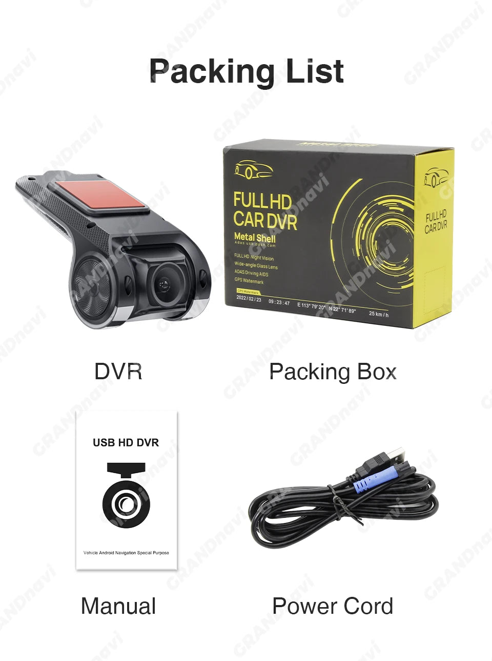 Car DVR Camera USB Full HD720P ADAS Dash Cam Video Recorder Night Vision For Universal Android Car Radio Navigation