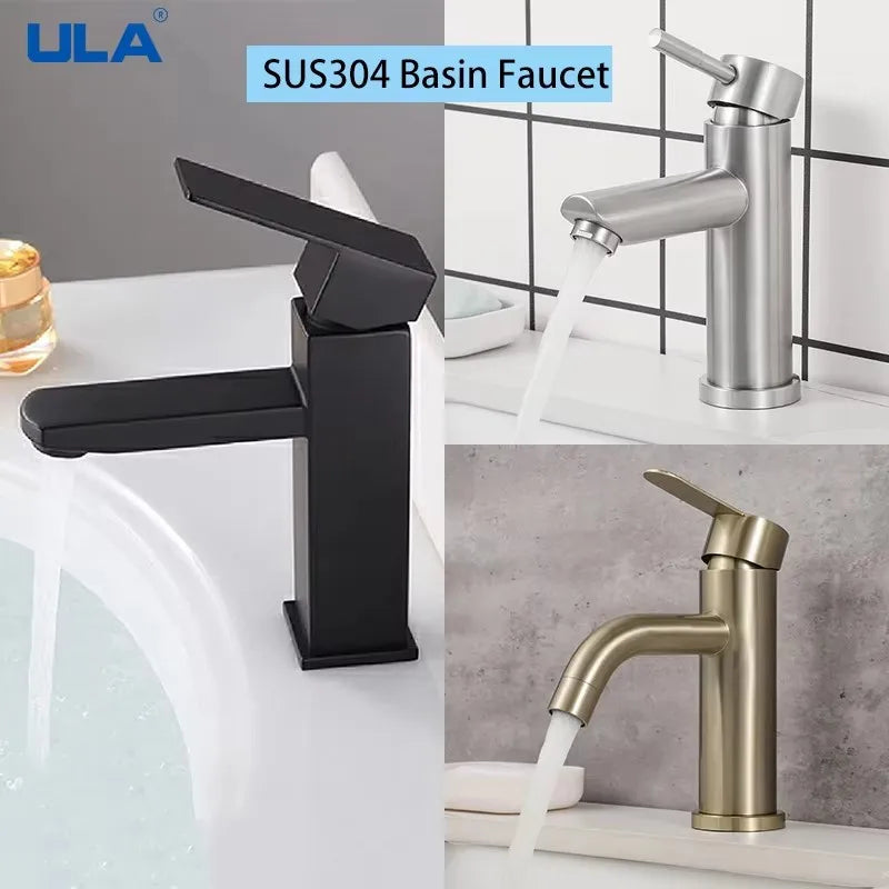 ULA G1/2 Basin Faucet Waterfall Bathroom Sink Faucet Hot Cold Water Mixer Tap Deck Mounted Bathroom Tap Crane Washbasin Tap