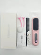 Portable Hair Straightener Brush Cordless USB Charging Straightening Comb LED Display & Ceramic Coating, Ionic Technology