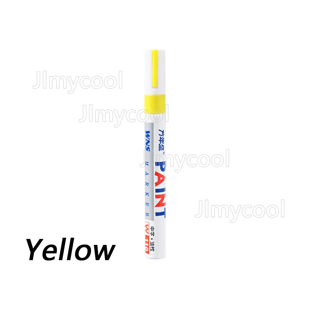 Car Paint Scratches Repair Brush Pen Black White Red Silver Waterproof Water Paint Marker Pen Car Tire Tread Care Automotive