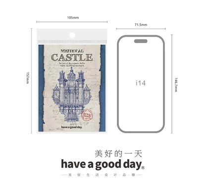 10pcs/lot Memo Pads Material Paper Medieval Castle Journal Scrapbooking paper Card Background Decoration Paper