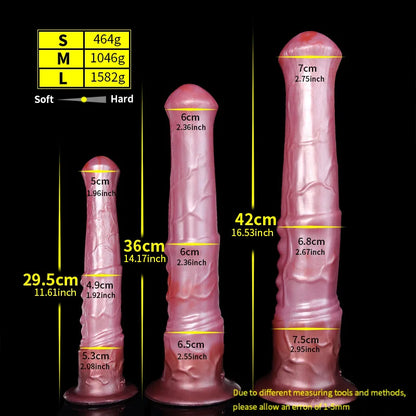 YOCY Long Horse Dildo Black Pink Silicone Anal Plug Fake Animal Penis Sex Toy For Women Men Masturbator
