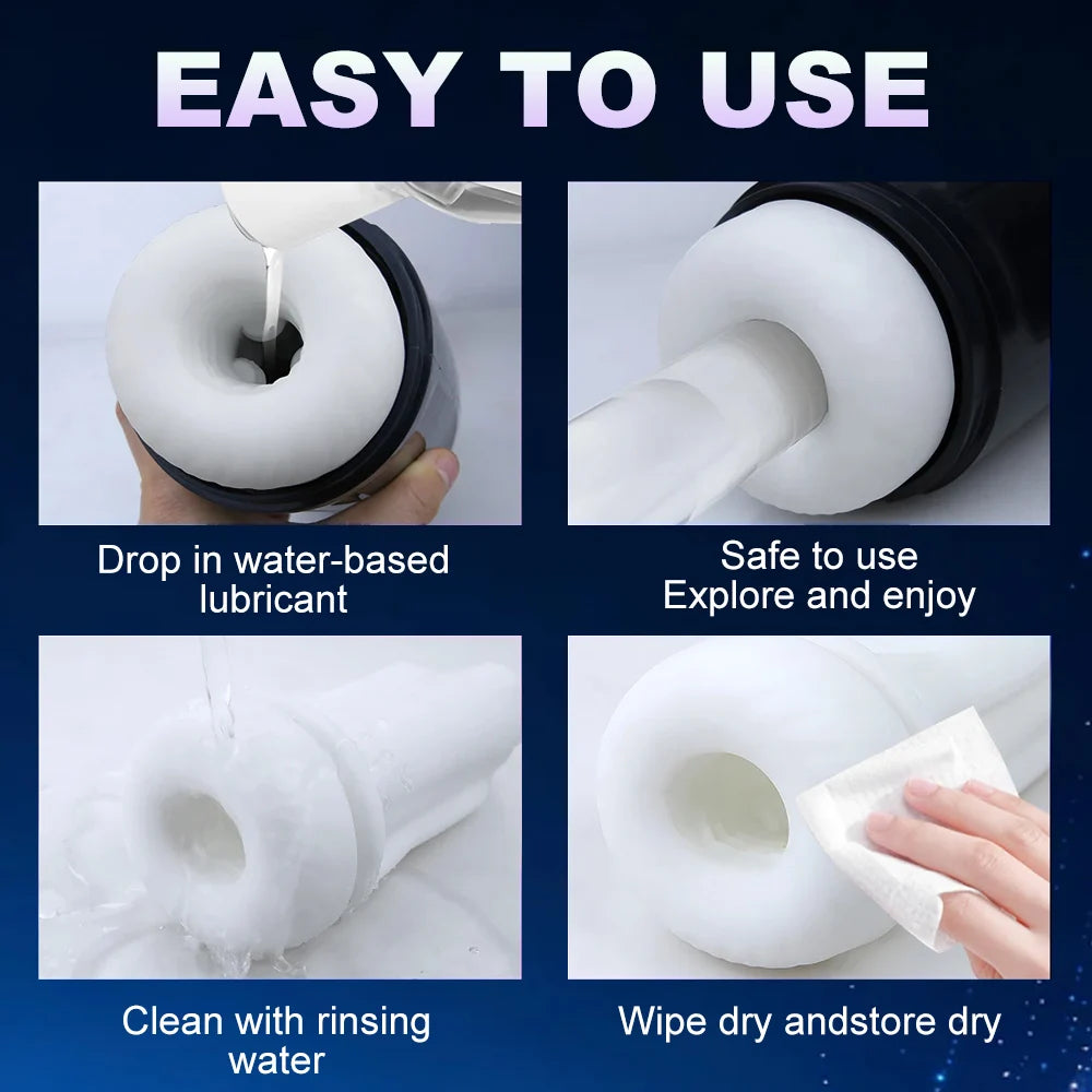 Electric 10 Frequency Telescopic Sucking Vibration Massagator Male Penis Desensitization Training Masturbator Adult Products