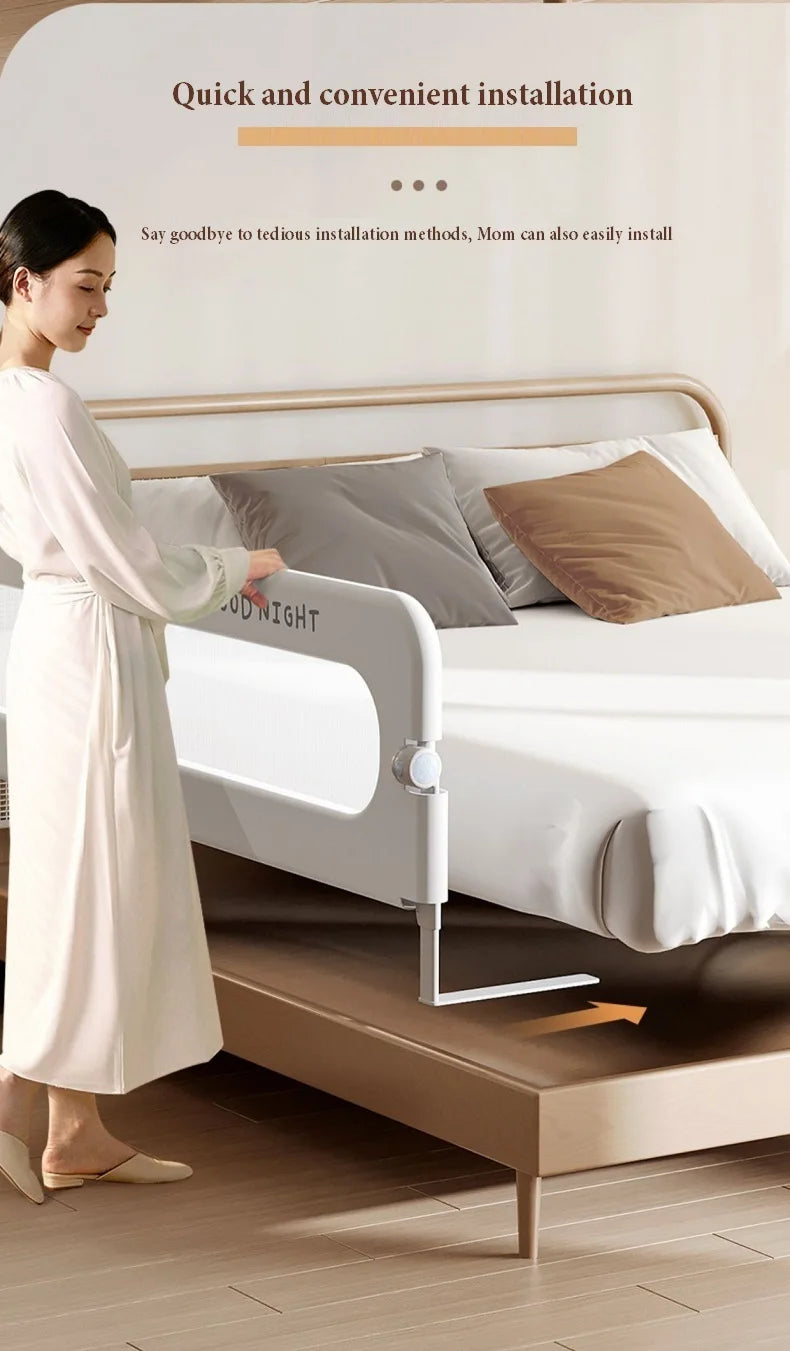 Baby Bed Rail Guardrail Safety Barrier Sleeping Prevent Falling Railings for Babies Crib Toddler Side Protective
