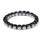 Men Hematite Bracelet Loss Weight No-magnetic Black Hematite Bead Bracelet Healing Health Therapy Balance Pulsera Jewelry Gift