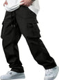 2026 Amazon Summer New Men's Work Pants European and American Independent Station Drawstring Multi Pocket Casual Pants