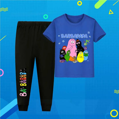 barbapapa Children's Suit for Girls Children's Clothing Girl Child Tracksuit Pajamas Kids Football Kits Korean Popular Clothes