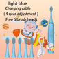 Kids Sonic Electric Toothbrush Rechargeable Smart Timer Colorful Cartoon Teeth Whitening Portable USB Charging  Tooth Brush
