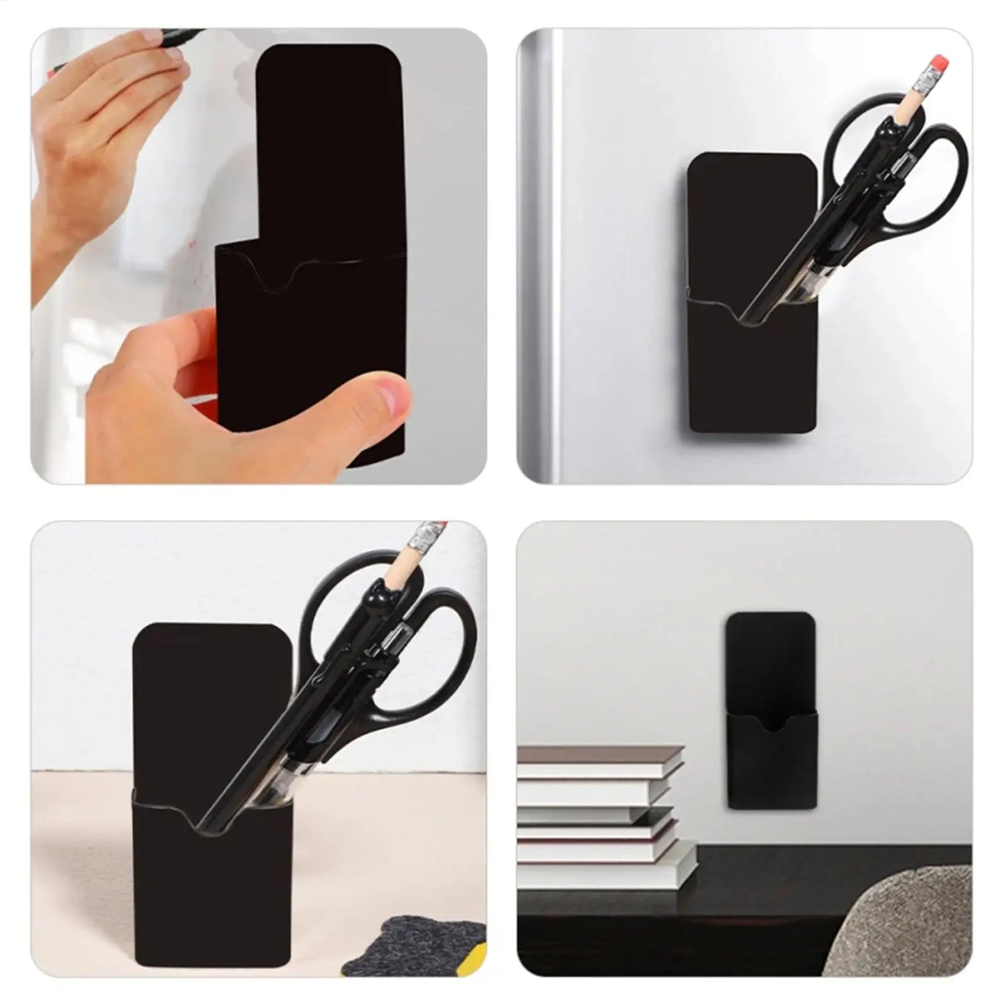 Magnet Pen Holder Magnetic Pen Cup Pencil Holder Fridge Pen Holder Storage Organizer Marker Holder For Refrigerator Cabinet