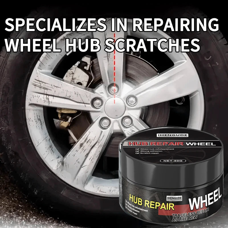 Universal Wheel Hub Repair Kit - Alloy Wheel Scratch Repairer, Car Scratch Repair Wax, Scratch Remover and Oxidation Cleaning Repair Paste