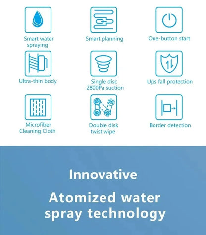 DIVEDEER Window cleaner for home use fully automatic single water spray window cleaner remote control window cleaner robot
