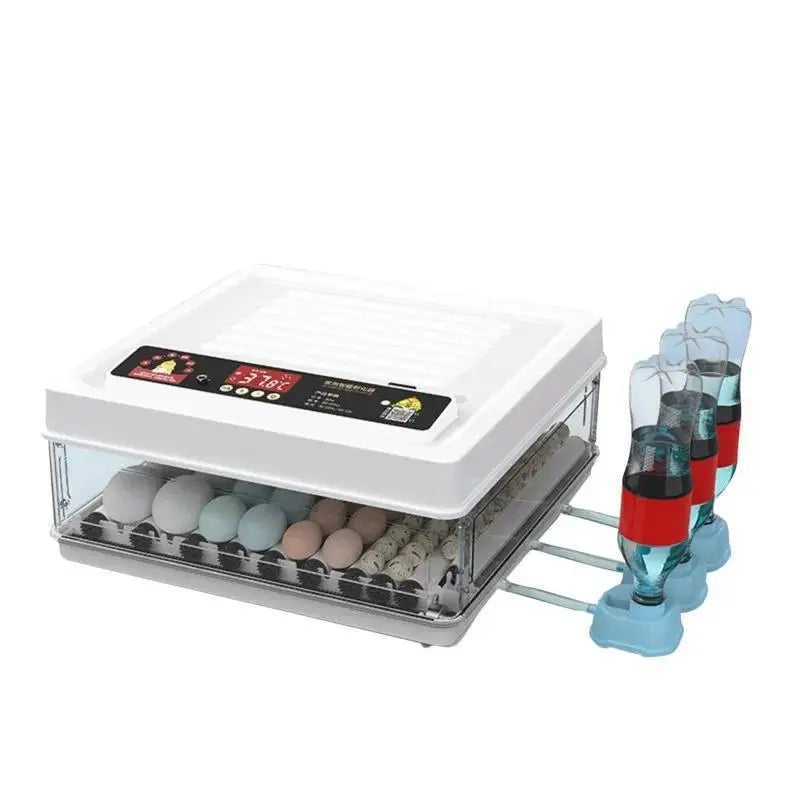 220V Mini Digital Egg Incubator with Auto Egg Turning, Low Noise Fan & Heat Insulation Cover for Chicken Duck Quail Pigeon Bird Eggs, Farm & Educational Hatching Machine