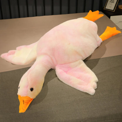 50-190cm Large Brown Hug Stuffed Animal Duck Kawaii Giant Goose Plush Toy Sleeping Pillow Big Soft Doll Party Gift for Boy Girls