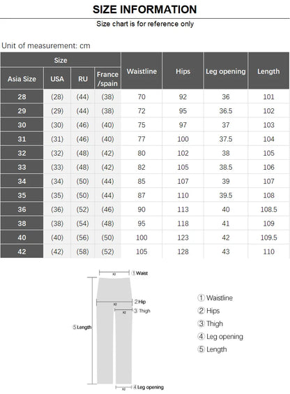 Plus Size 28-42 Men's Jeans Spring Summer Thin Business Classic Stretch Straight Denim Pants Male Brand Casual Loose Trousers