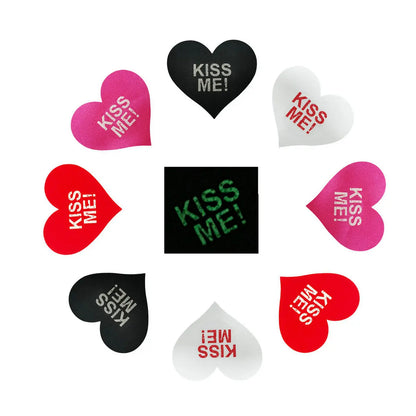 KISS ME Women Sexy Nipple Covers Red Heart Star Cross 5Pairs Adhesive Pads Body Breasts Stickers Milk Paste Chest Paste UnBra
