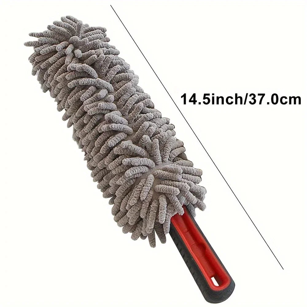 Car Wheel Brush, Auto Detailing Wash Brush Duster Exterior Scratch Free Universal for Cleaning Vehicle Truck SUV Van Tire Wheel