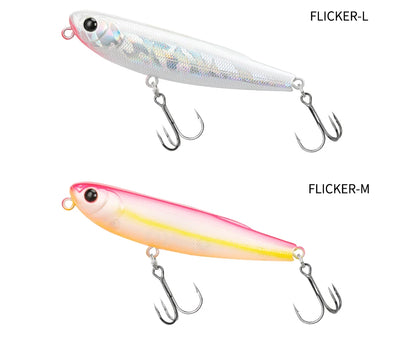 TSURINOYA FLICKER 70F Surface Fishing Lure Z Dog Floating Pencil 70mm 8.4g Chatter Artificial Hard Baits Trout Bass Pike Plug