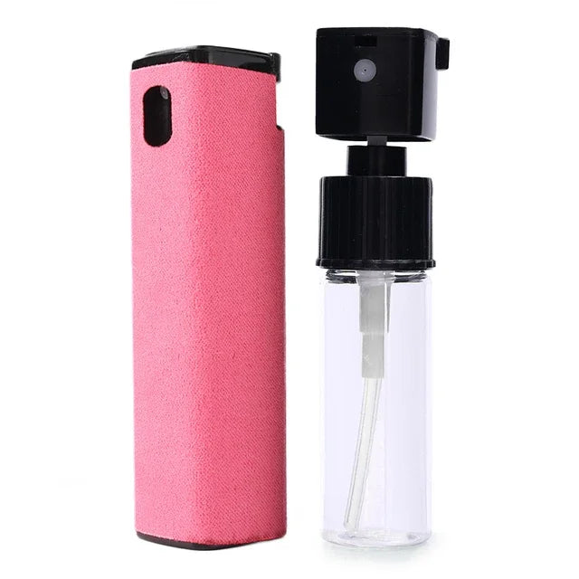 2-IN-1 Screen Dust Removal Microfiber Cloth Wipe Spray Bottle Set Laptop Tablet Mobile Phone Cleaning Tools Portable Cleaner