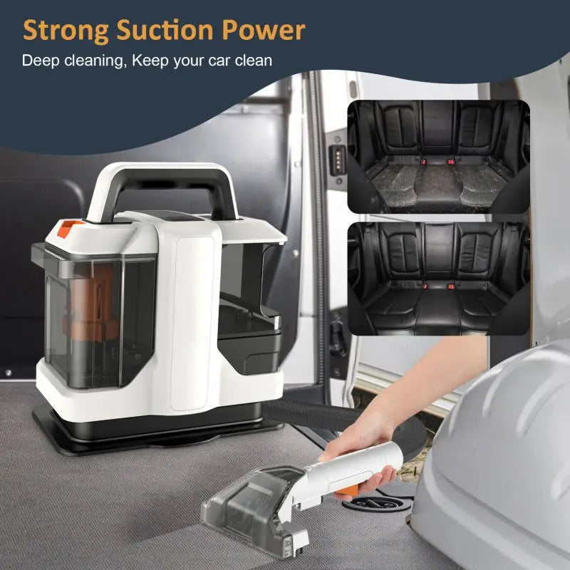 OMESER 750W Handheld Carpet Cleaner 15KPa Portable Spot Cleaner Spray Suction Integrated Clean Machine for Car Sofa Pet Hair