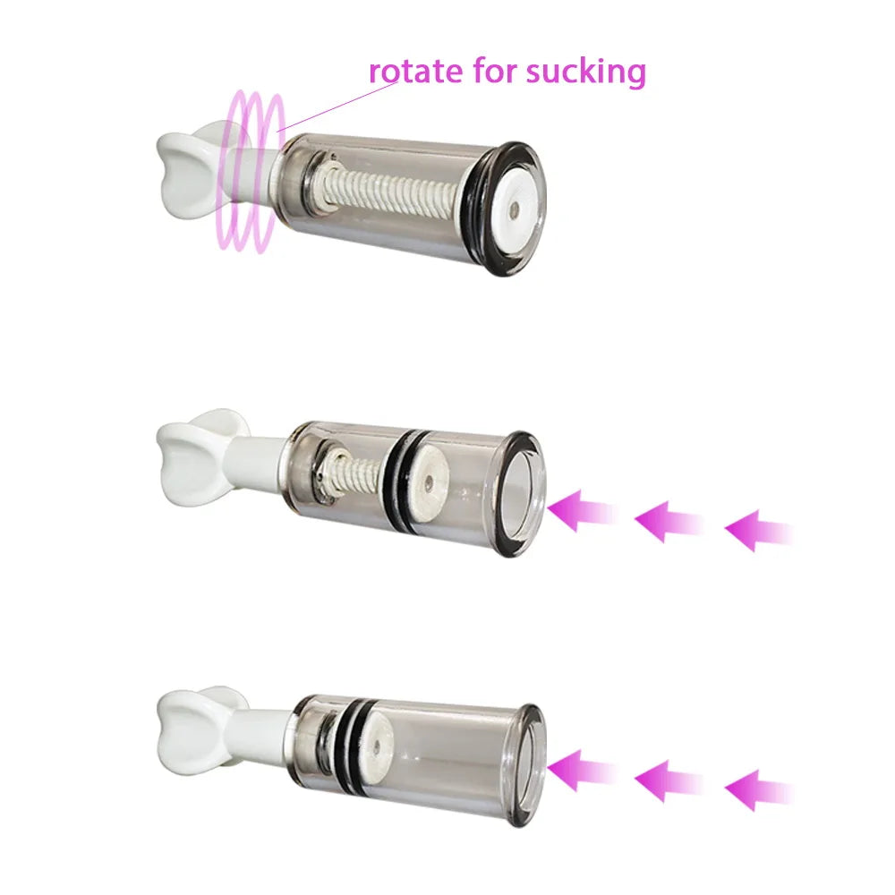 2pcs BDSM Toy Set,Pussy Clit Nipple Sucker Clamp,Breast Enlargement Vacuum Pump G-spot Stimulate Massage Adult Sex Toy For Women