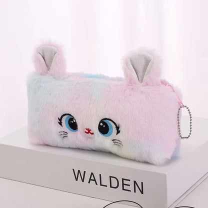 Cartoon Pencil Case Cute Cat Pencil Pouch Large Capacity Pencil Bag Stationery for Girls Kids Back to School