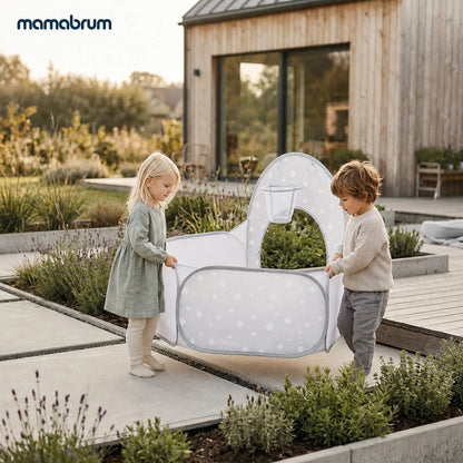 Mamabrum 3in 1 Tent with Tunnel and Pool for Big Kids Play Square 3 + Educational Set for Room and Garden Folding