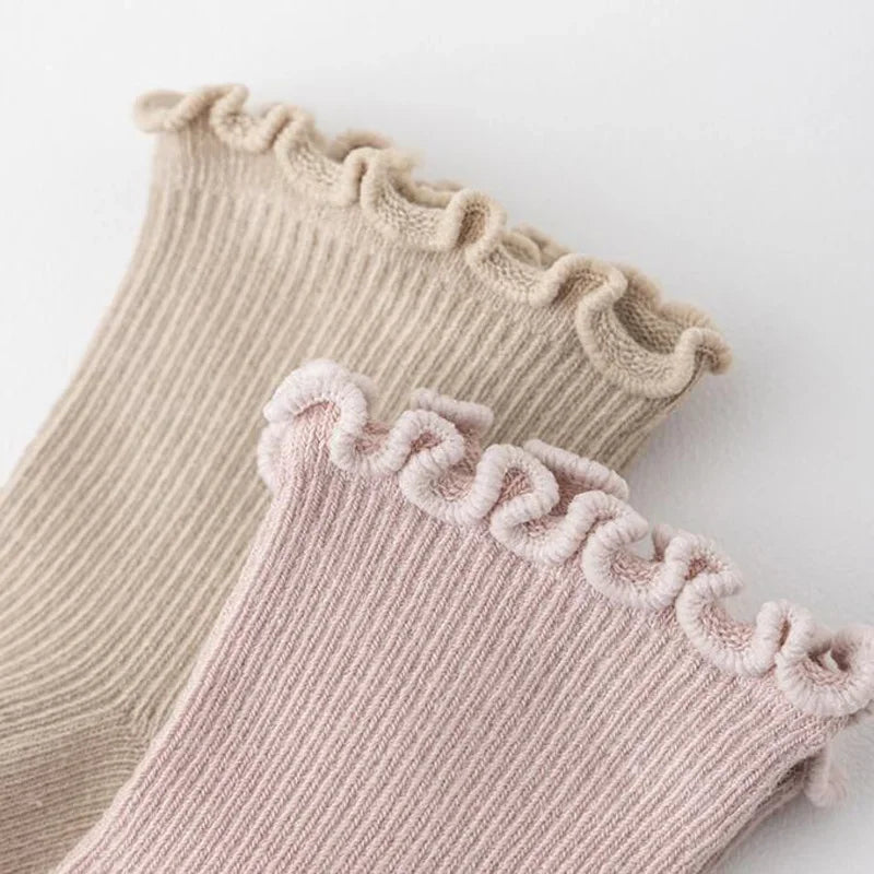 1Pair/lot New Boys and Girls Solid Color Baby Socks