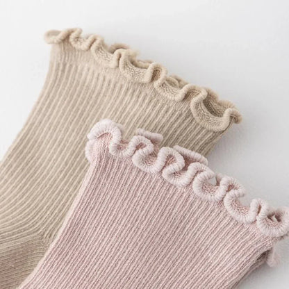 1Pair/lot New Boys and Girls Solid Color Baby Socks