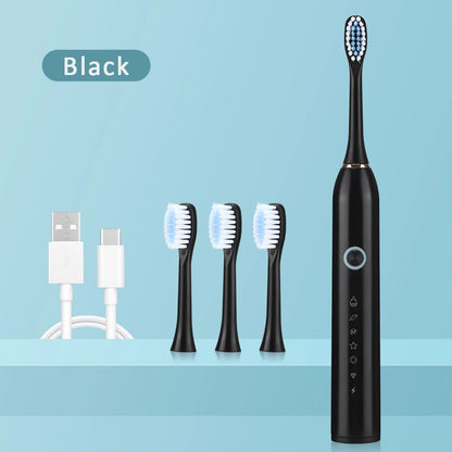 Electric Toothbrush For Teeth Brushes 6 Modes Dental Tooth Whitening Cleaner IP67 Waterproof Type-C Rechargeable Oral Care