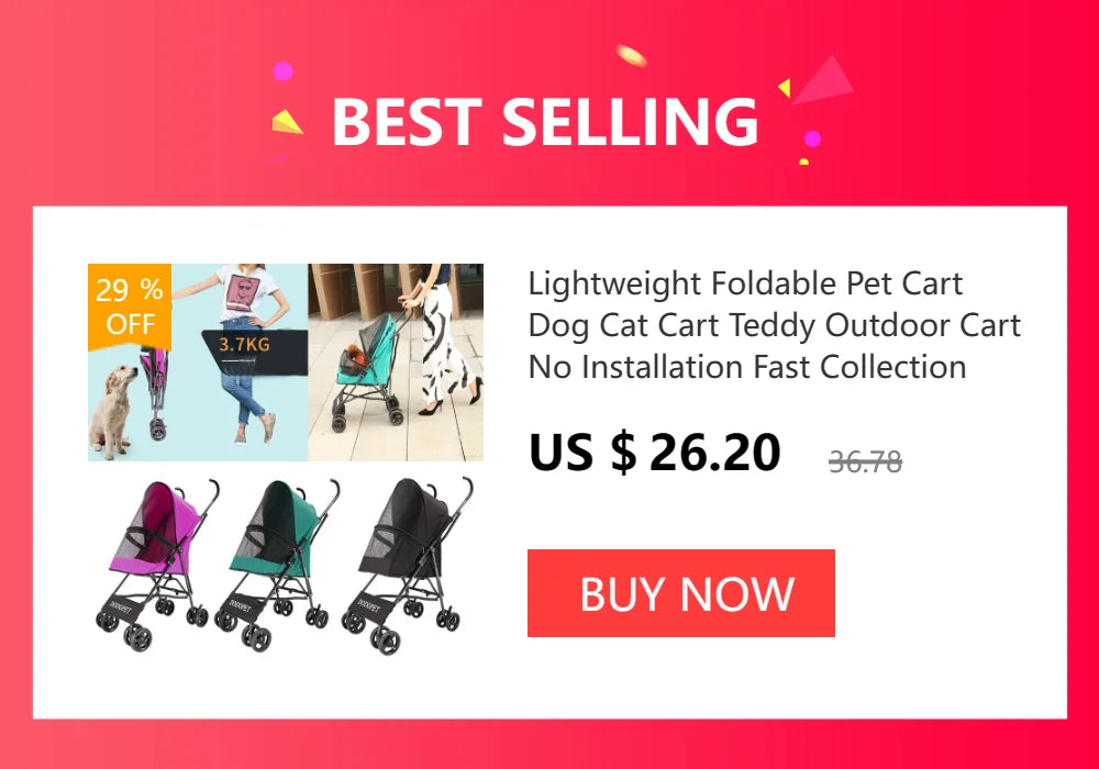 2026 New Dog Stroller Lightweight Foldable Separable Pet Cart, 21.5cm Large Wheel Safe Box for Cat Dog Outdoor Travel 강아지 유모차