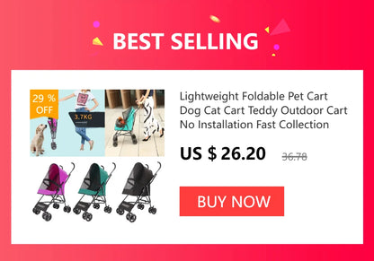 2026 New Dog Stroller Lightweight Foldable Separable Pet Cart, 21.5cm Large Wheel Safe Box for Cat Dog Outdoor Travel 강아지 유모차