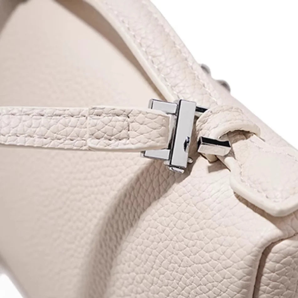 Premium Sense of Niche Lychee Grain Shoulder Bag Simple Fashion Lunch Box Women's Bag Exquisite Mini Handheld Crossbody Bags