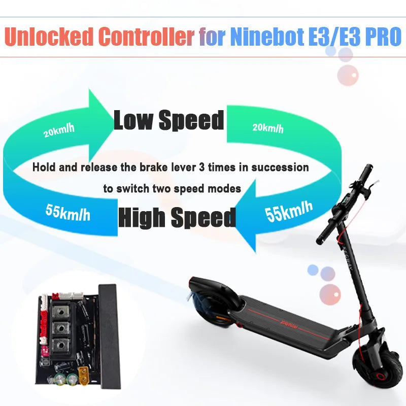 E3 PRO 55km/h Custom Controller Unlimited Speed For Ninebot by Segway E3 Pro Series Scooter 32km/h 55km/h Tuning Speed Part