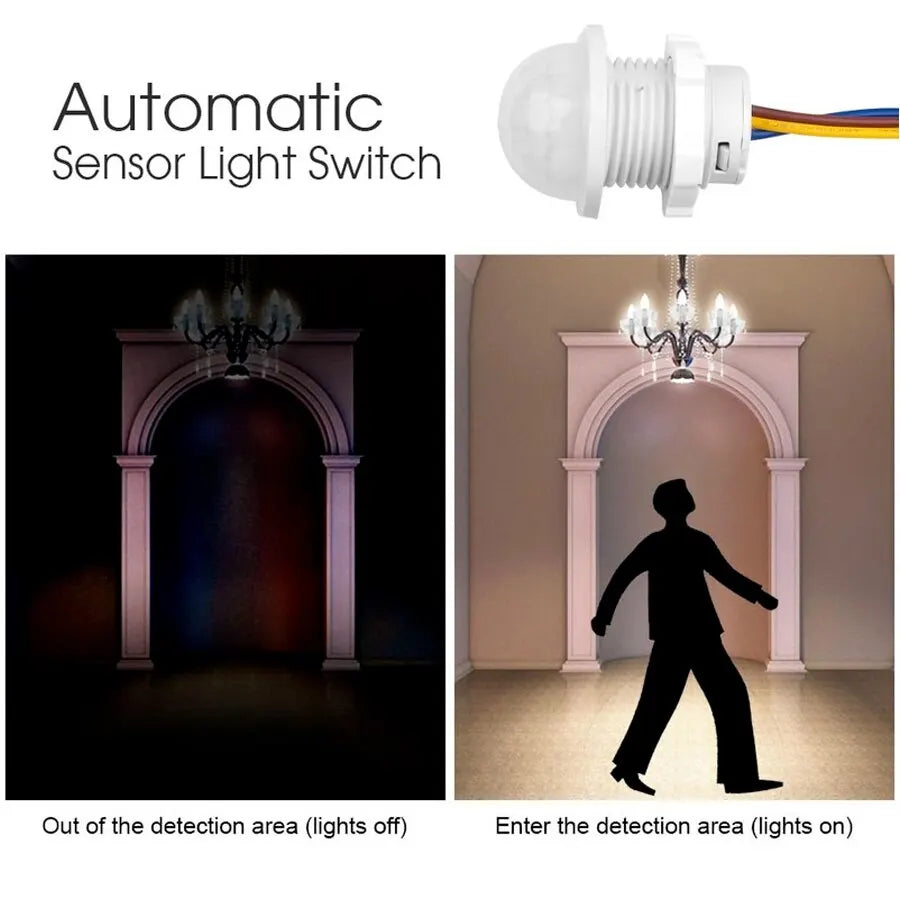 1/2PCS Smart PIR Sensor Detector Switch 110V 220V Human Body Infrared Motion Sensor Indction Auto On Off Light Switches