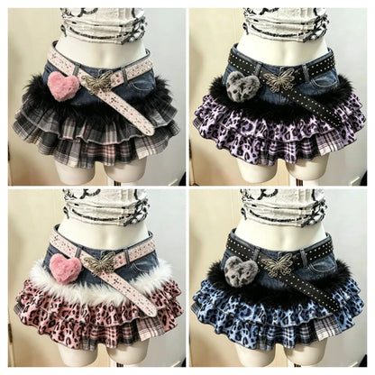 Casual American Vintage Mini Skirt For Women Y2K Subculture Punk Retro Style Sexy Slim Jean Skirts Party Outfits Teen Girls 2026