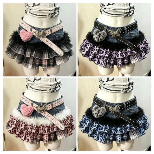 Casual American Vintage Mini Skirt For Women Y2K Subculture Punk Retro Style Sexy Slim Jean Skirts Party Outfits Teen Girls 2026