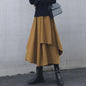 Women Black Skirts Japanese Gothic Irregular High Waist Pleated Skirt Pants for Women Vintage Cargo Skirts Female Clothes Ladies