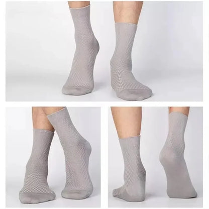 5Pairs/Lot Men's Socks High Quality Bamboo Fiber Business Breathable Deodorizing Socks Men's Casual Socks Large Size EU38-46