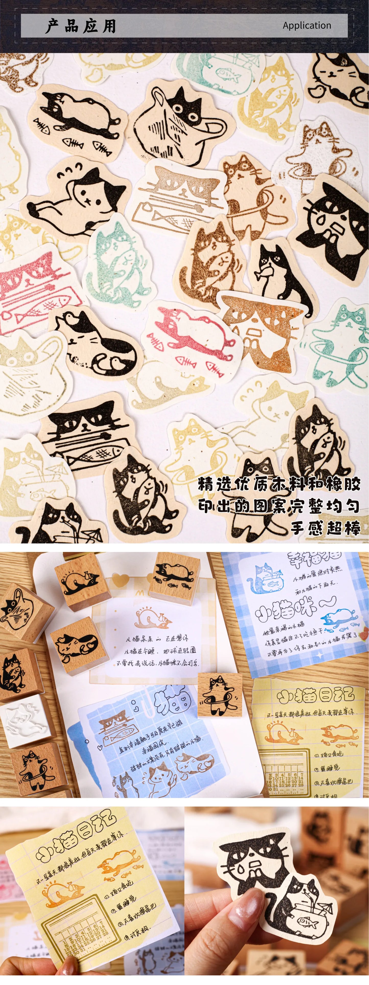 1pc Alphabet Stamps Vintage Wooden Rubber cute pet Stamp Set Stationery Seal Stamping For Card Making Planner Scrapbook