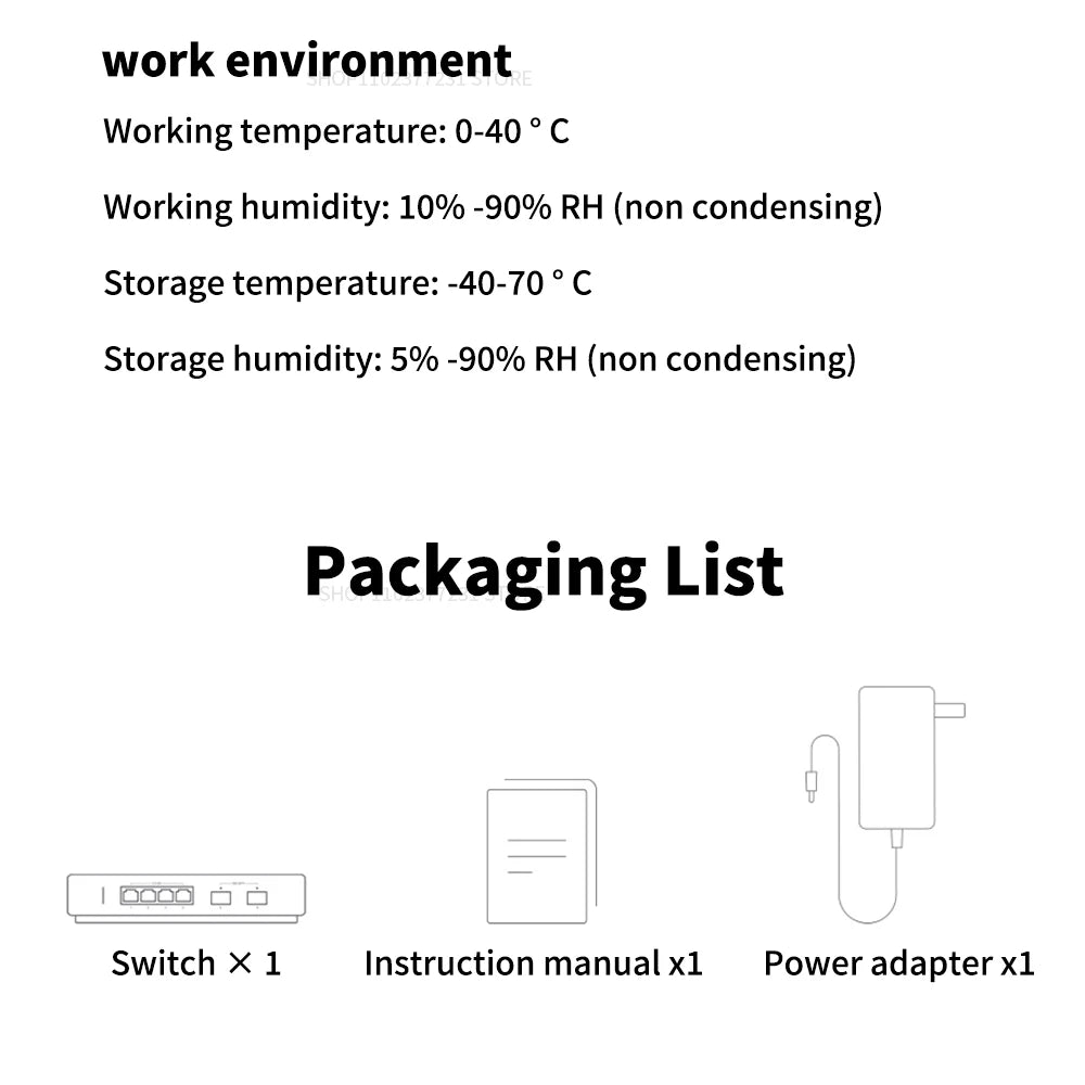 NEW Xiaomi Mi 10G Ethernet Switch 4×2.5G+2×10GMbps Mini Network Switches VLAN Ethernet Splitter Lan Router 6 Ports Hub Switch