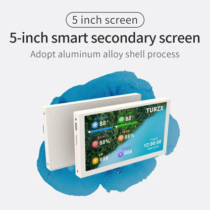 3.5 / 5 Inch IPS Type-C Secondary Screen Mini Computer USB Display CPU GPU RAM HDD Monitor with Holder Metal Case No Use AIDA64