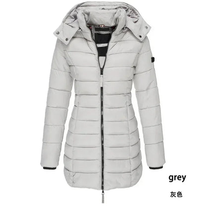Winter Korean New Women's Cotton Padded Clothes Women's Medium Long Slim Cotton Padded Jacket Warm Down Cotton Padded Jacket