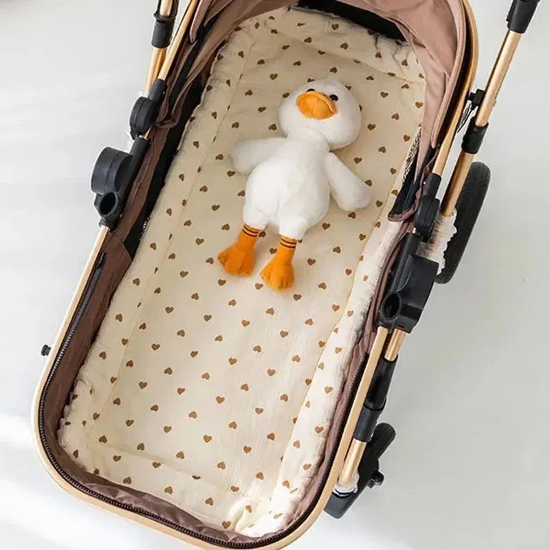 Soft and Comfortable Baby Walking Thick Cartoon Bear Baby Stroller Cushion Cotton Shoulder Strap Baby Stroller Cushion