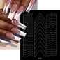 1pcs Curved French Lines Nail Art Stencils Stickers V-shaped Pattern Classic French Nail Decals Drawing Line Aid Nail Sticker To
